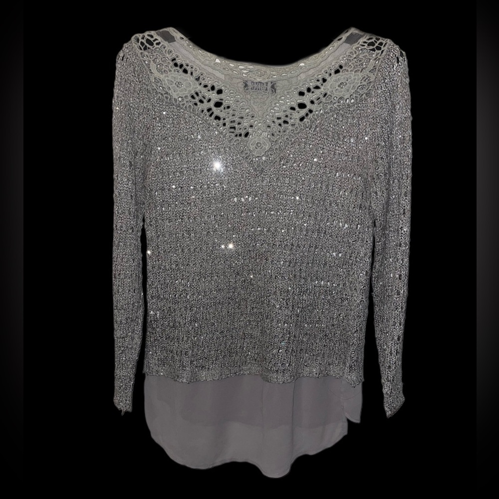 Luxe Crochet Knit Sweater